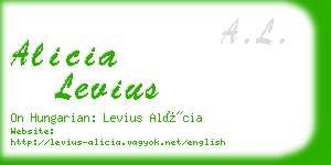 alicia levius business card